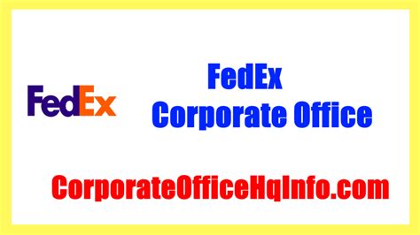 The address and phone number for Fedex is listed below Fedex Corporate. . Fedex corporation phone number